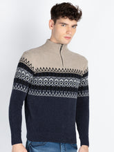 Mens Self Design Jacquard Sweater